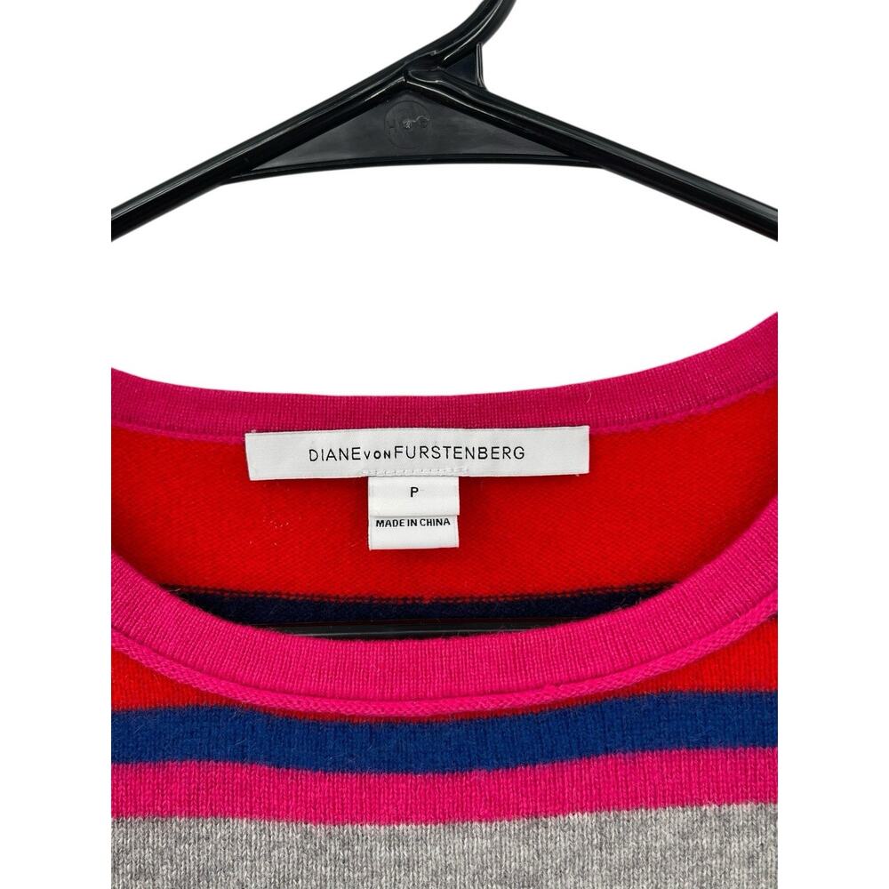 Diane Von Furstenberg Jolanta Sweater Striped Cashmere Size P XS - Picture 6 of 9